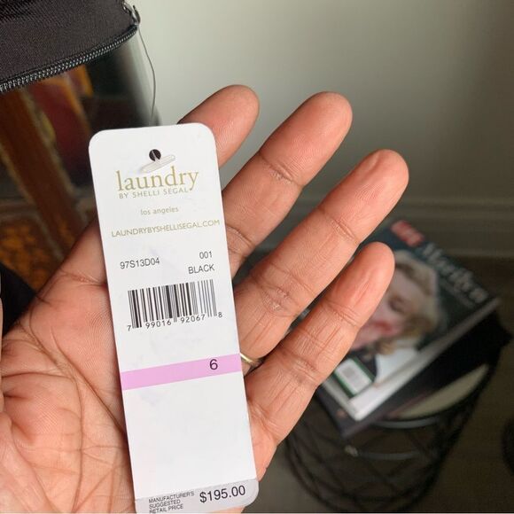 LAUNDRY BY SHELLI SEGAL HALTER  WIDE LEG JUMPSUIT BLACK 6 - Picture 10 of 10